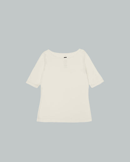 Bamboo Rayon Smooth Boat Neck Tee