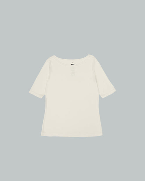 Bamboo Rayon Smooth Boat Neck Tee