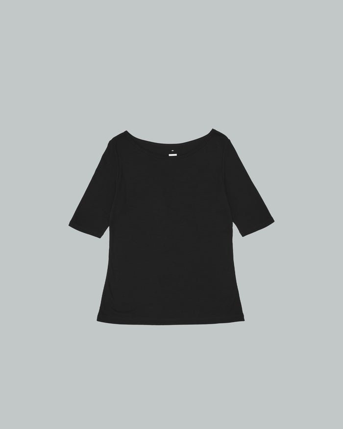 Bamboo Rayon Smooth Boat Neck Tee