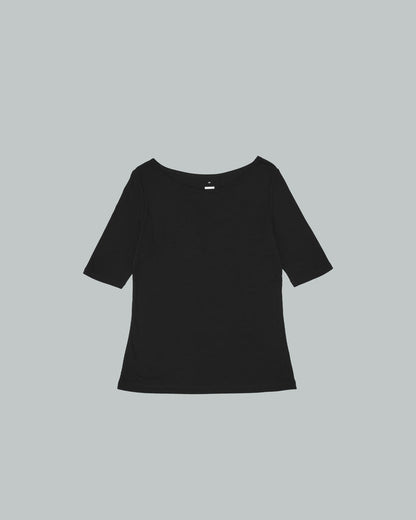 Bamboo Rayon Smooth Boat Neck Tee