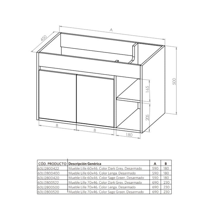 Base de Mueble Lille