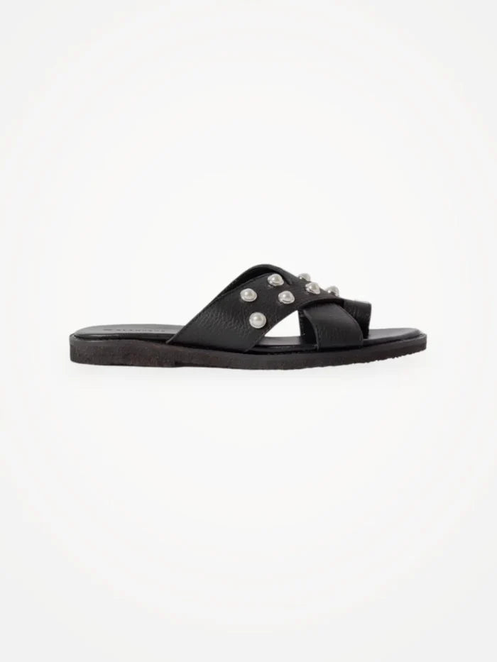 Blankens Mette With Pearls Black Sandals