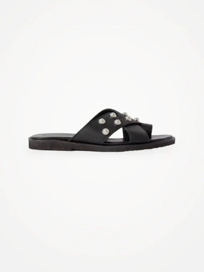 Blankens Mette With Pearls Black Sandals