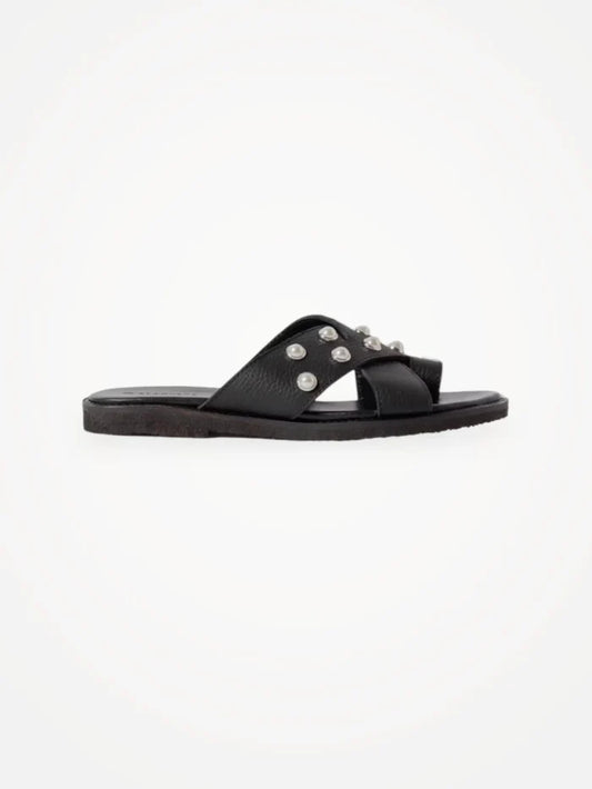 Blankens Mette With Pearls Black Sandals