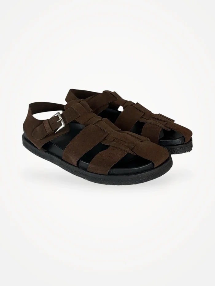 Blankens Sanremo Sempre Brown Suede-sandaler NWT