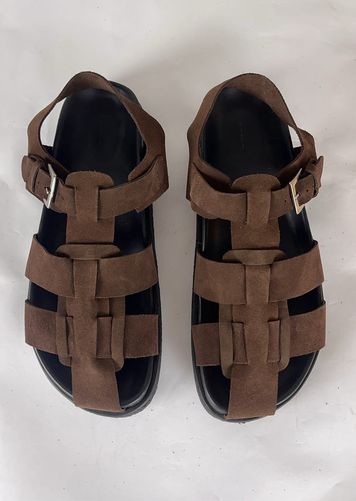 Blankens Sanremo Sempre Brown Suede-sandaler NWT