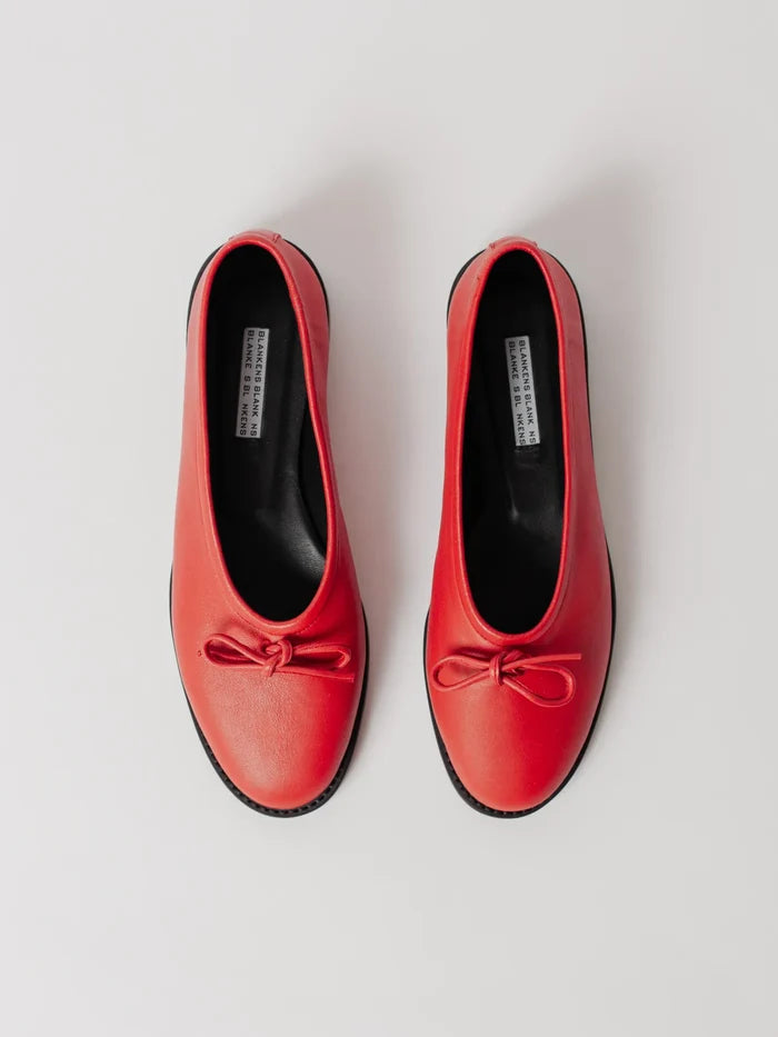 Blankens The Coco 2.0 Red-skinnballerinaskor NWT