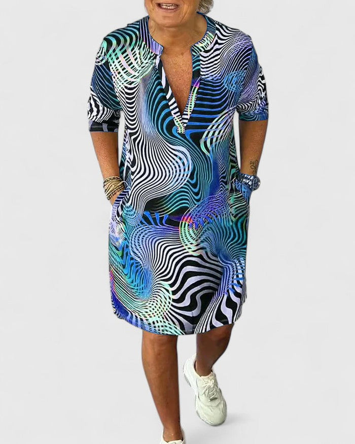 Carol | Sophisticated V-neck Dress