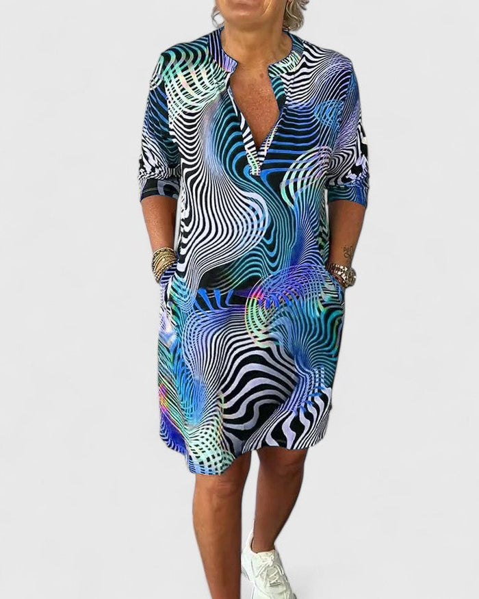 Carol | Sophisticated V-neck Dress