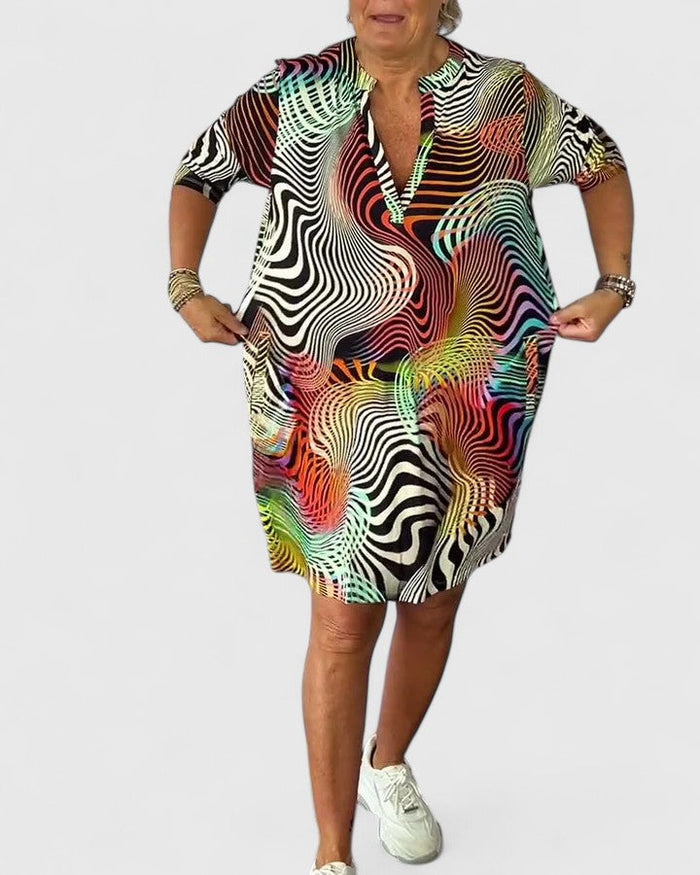 Carol | Sophisticated V-neck Dress