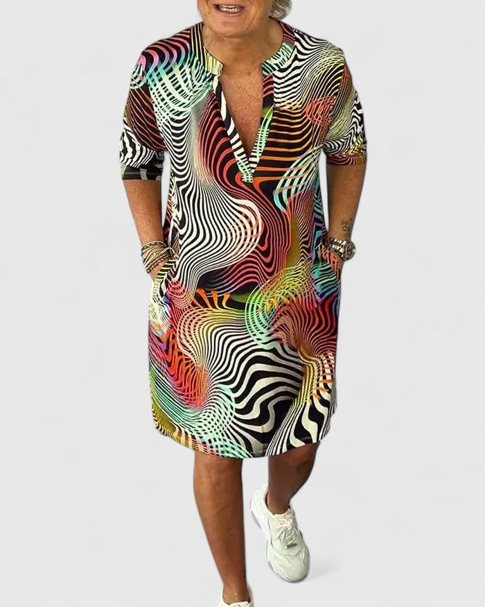 Carol | Sophisticated V-neck Dress