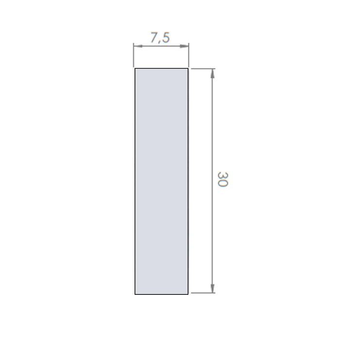 Cerámica  Muro - Brick Soho Sky Brillo  7,5 x 30