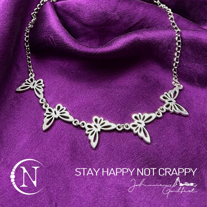 Choker ~ Stay Happy Not Crappy by Johnnie Guilbert