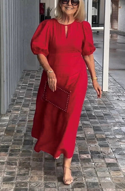 Clara - Elegant Puff-Sleeve Dress