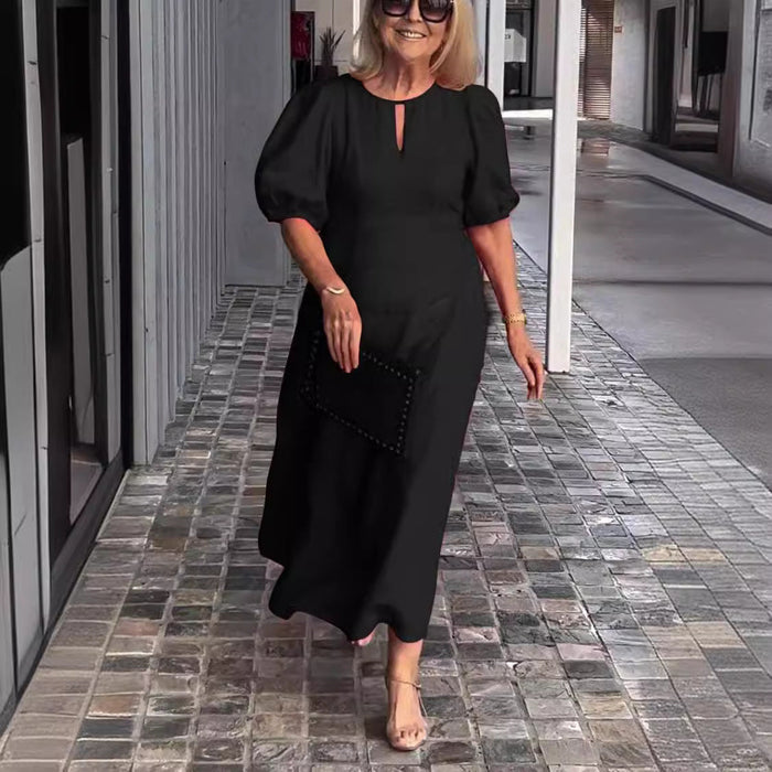 Clara - Elegant Puff-Sleeve Dress