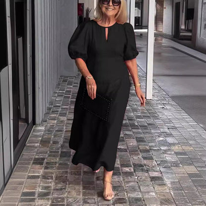 Clara - Elegant Puff-Sleeve Dress