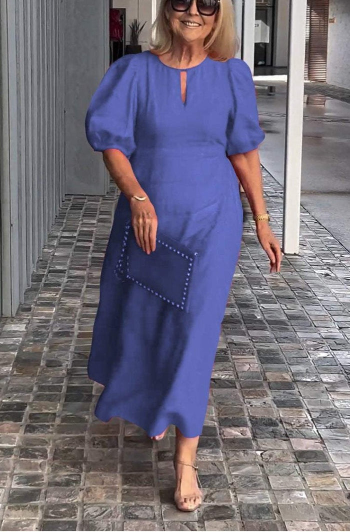 Clara - Elegant Puff-Sleeve Dress