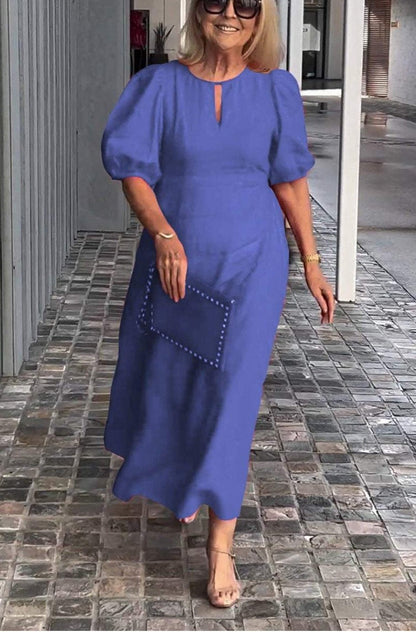 Clara - Elegant Puff-Sleeve Dress