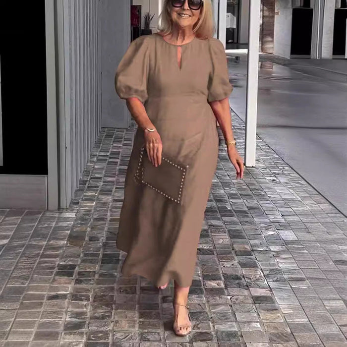 Clara - Elegant Puff-Sleeve Dress