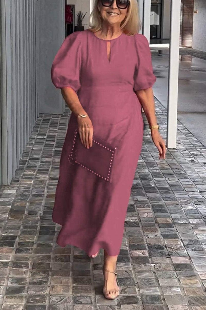 Clara - Elegant Puff-Sleeve Dress