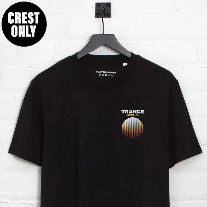 Crest BPM Trance Back Print - Tshirt - Black