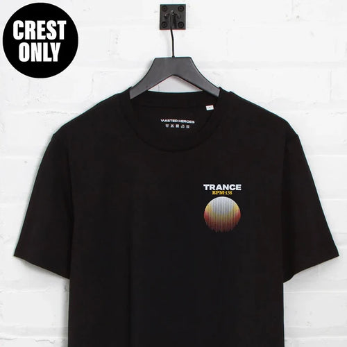 Crest BPM Trance Back Print - Tshirt - Black