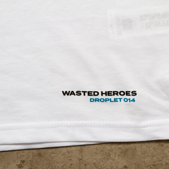 Droplet Face 014 Back Print - Tshirt - White