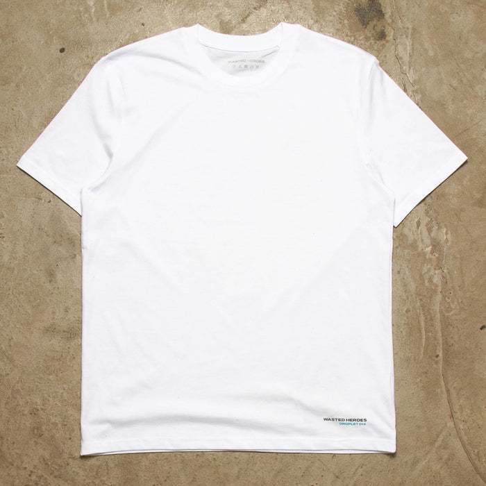 Droplet Face 014 Back Print - Tshirt - White