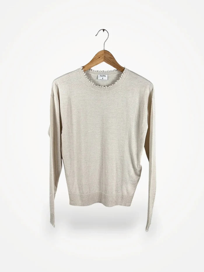 Filippa K Frayed R-Neck Top-ulltopp NWT