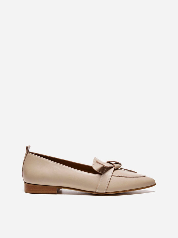 Flattered Ally Leather Sand-skinnballerinaskor