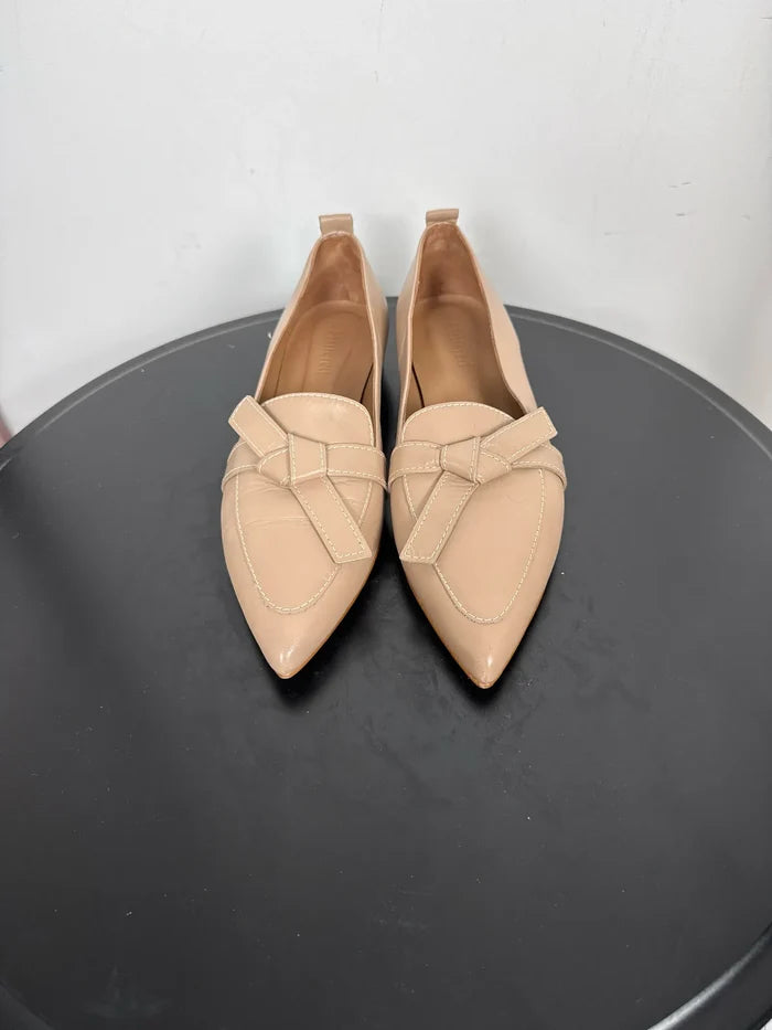 Flattered Ally Leather Sand-skinnballerinaskor