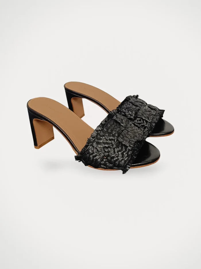 Flattered Black Braided heels-klackar