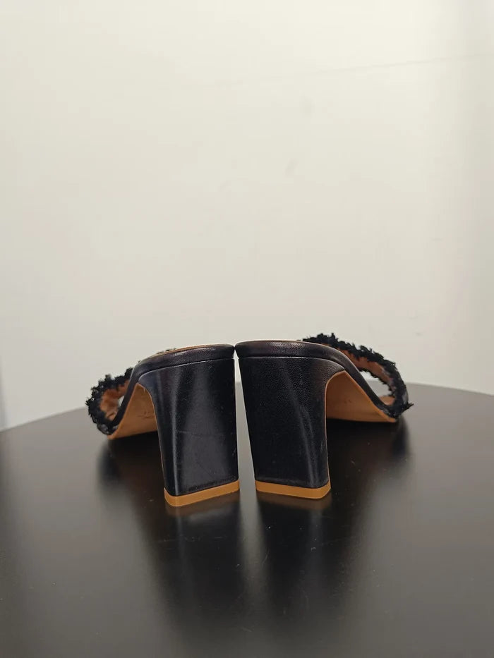 Flattered Black Braided heels-klackar