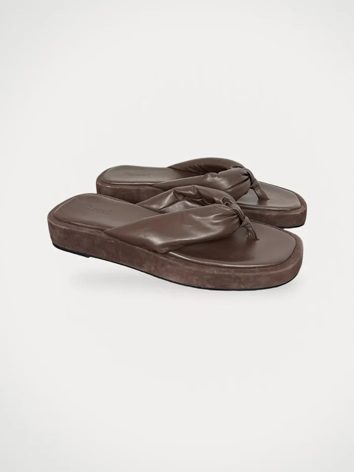 Flattered Blair Brown Leather/suede-skinnsandaler