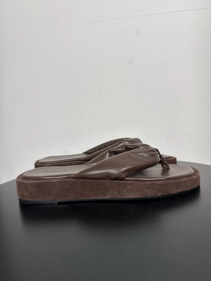 Flattered Blair Brown Leather/suede-skinnsandaler