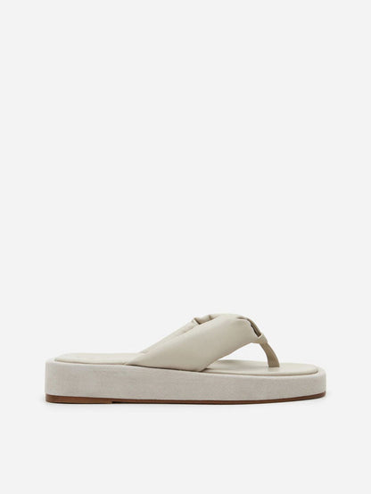 Flattered Blair Creme Leather / Suede-skinnsandaler