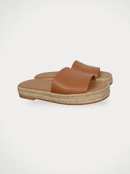 Flattered Ellen Cognac Leather-skinnsandaler NWOT