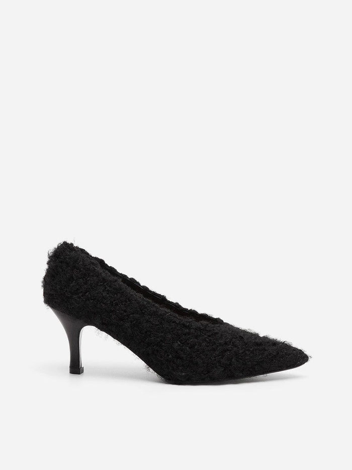 Flattered Fabienne Black Pile-klackar NWOT