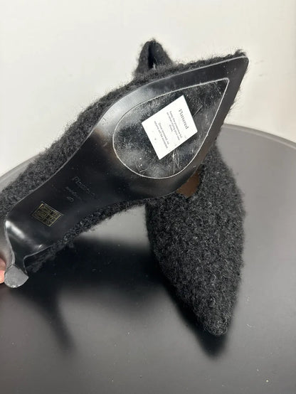 Flattered Fabienne Black Pile-klackar NWOT