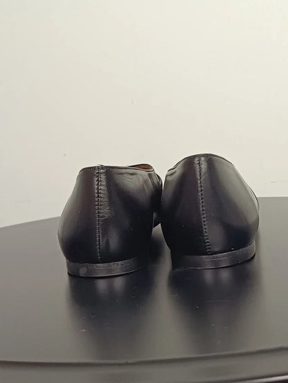 Flattered Florence Black-skinnballerinaskor NWOT