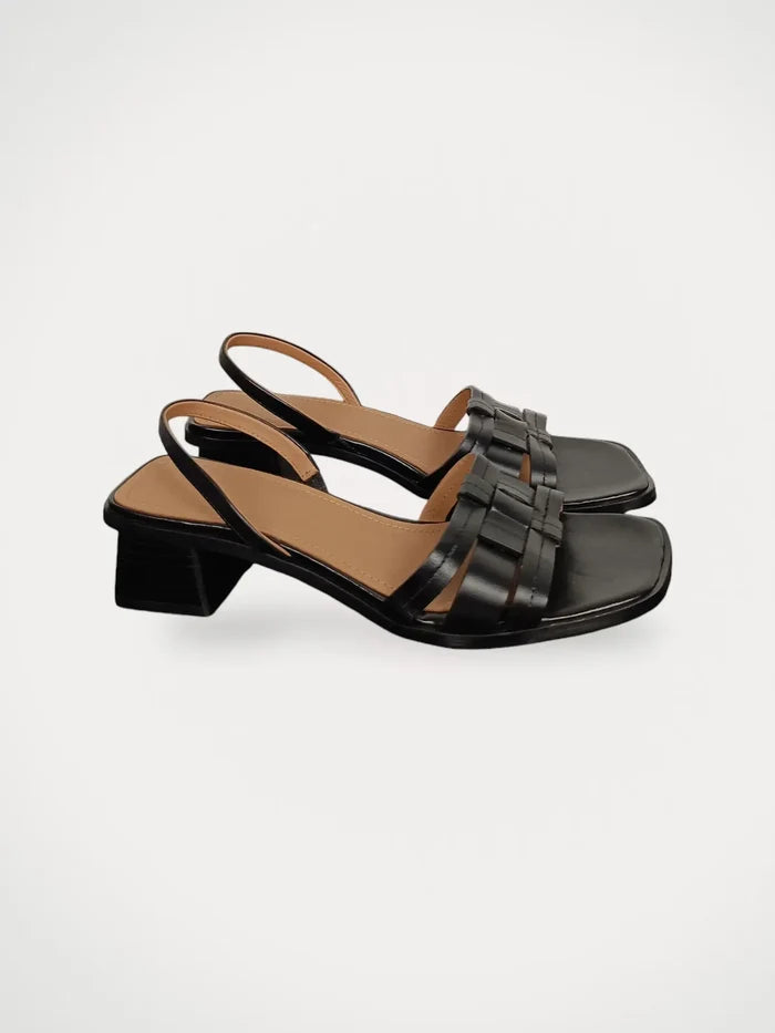 Flattered Freja Leather Black-skinnklackar
