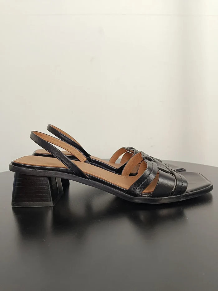 Flattered Freja Leather Black-skinnklackar