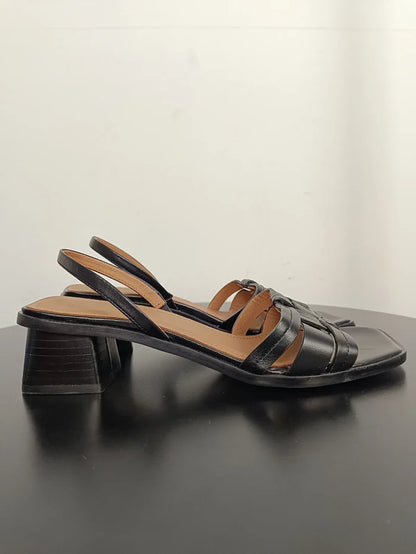 Flattered Freja Leather Black-skinnklackar