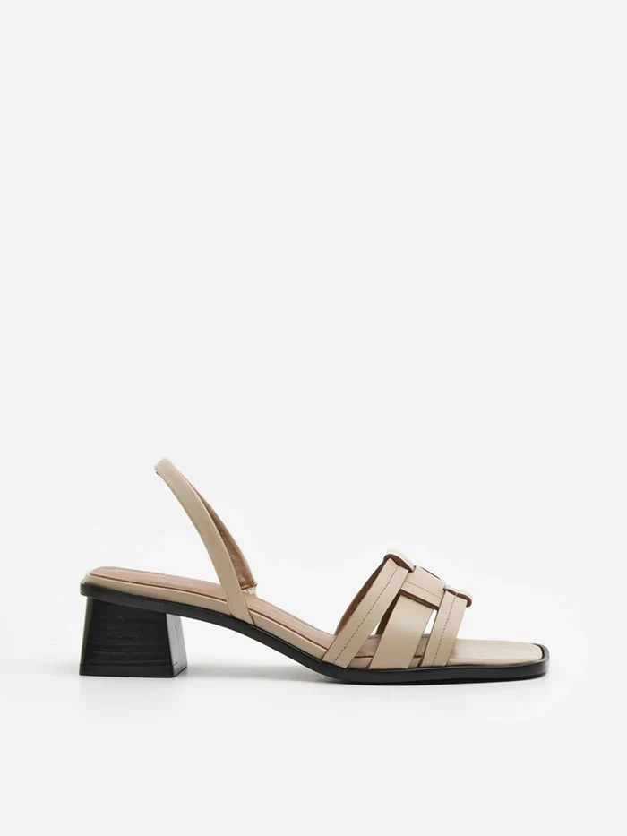 Flattered Freja Leather Creme-skinnklackar