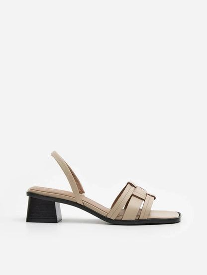 Flattered Freja Leather Creme-skinnklackar