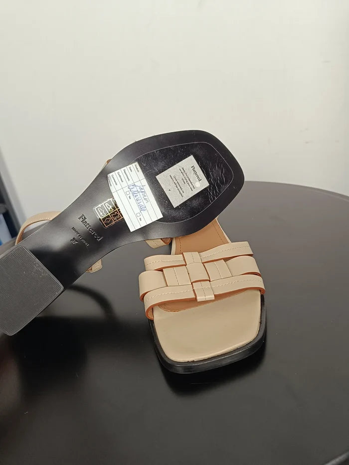 Flattered Freja Leather Creme-skinnklackar