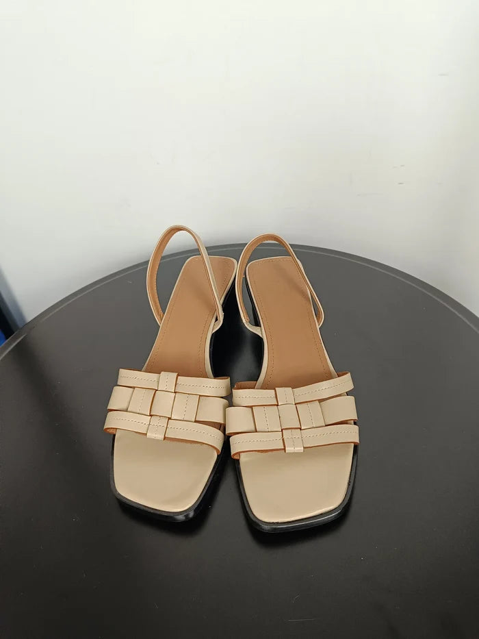 Flattered Freja Leather Creme-skinnklackar