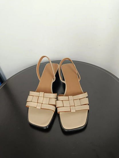Flattered Freja Leather Creme-skinnklackar