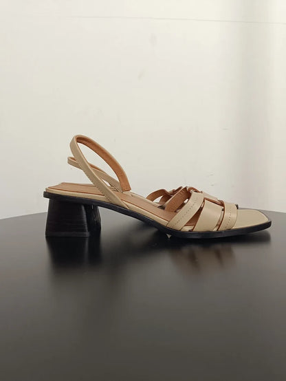 Flattered Freja Leather Creme-skinnklackar