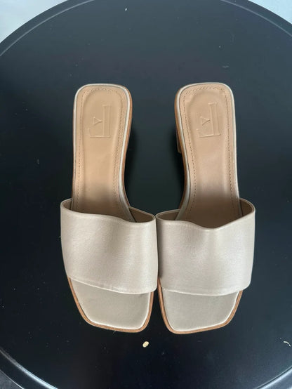 Flattered Jody Leather Beige-skinnsandaler